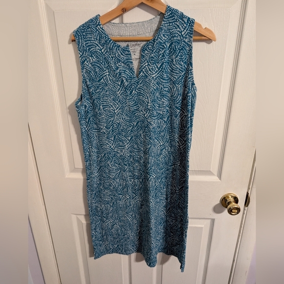 Coolibar Womens Dress UPF 50+ UV Sun Protection Tank Casual Resort Medium Blue - Picture 1 of 4